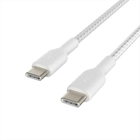 BELKIN - CAVO INTRECCIATO PVC USB-C TO USB-C 1M TWIN PACK-bianco